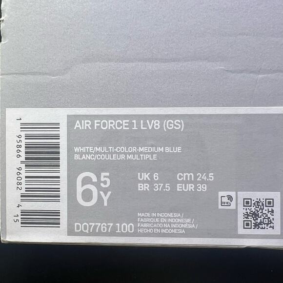 Nike Air Force 1 LV8 (GS) DQ7767-100 White Sneakers Sz 6.5Y - Women’s Sz 8 - Picture 10 of 10